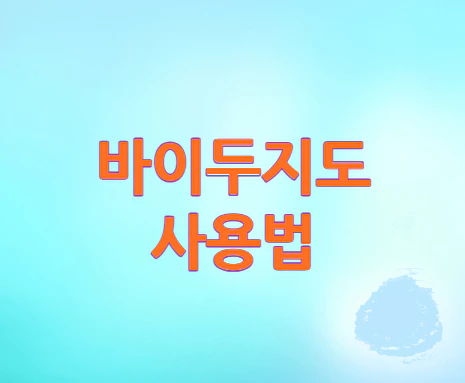 바이두지도-사용법