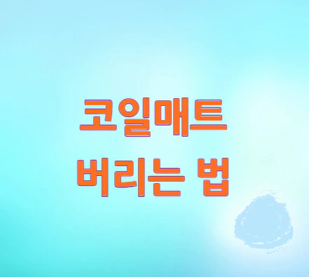 코일매트-버리는-법