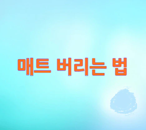 매트-버리는-법