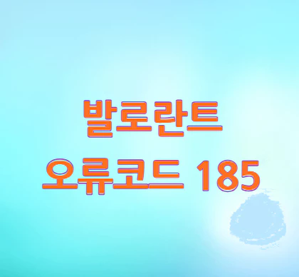 오류코드-185