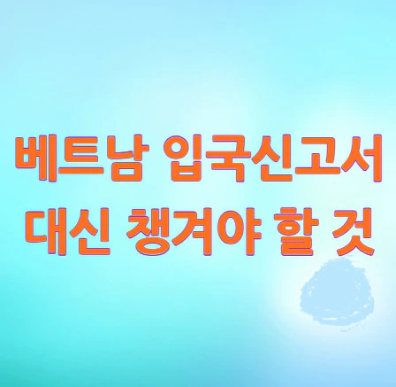 베트남-입국신고서-대신