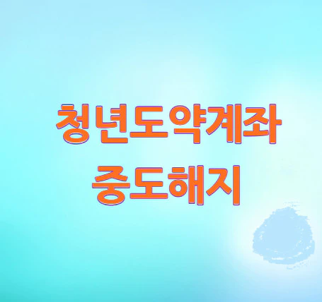 청년도약계좌-중도해지