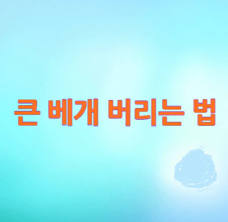 큰-베개-버리는-법