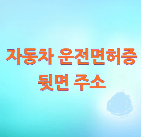 자동차-운전면허증-뒷면-주소