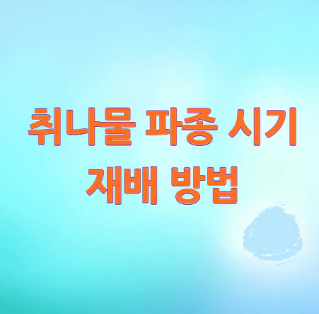 취나물-파종-시기
