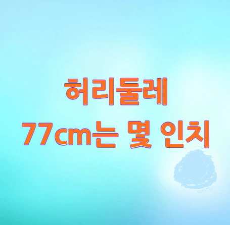허리둘레-77cm-몇-인치
