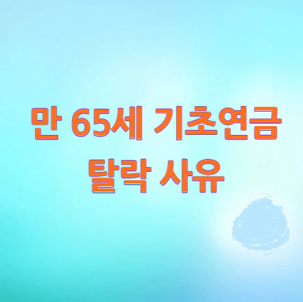 기초연금-탈락-사유
