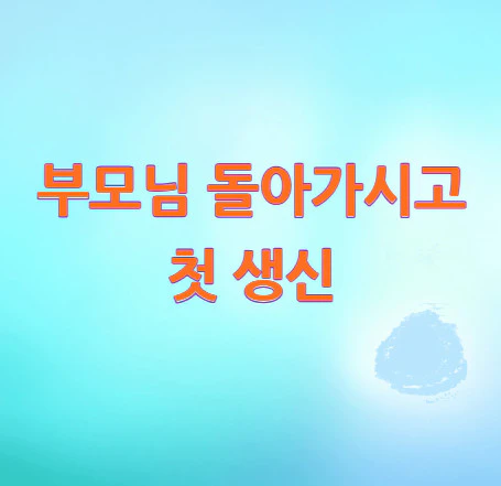 부모님-돌아가시고-첫-생신