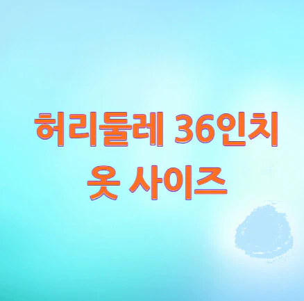허리둘레-36인치