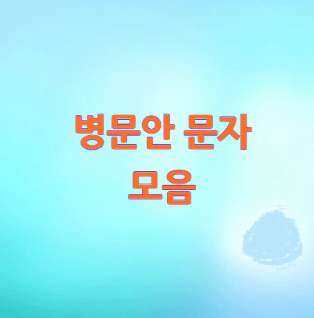 병문안-문자