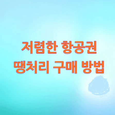항공권-땡처리-구매