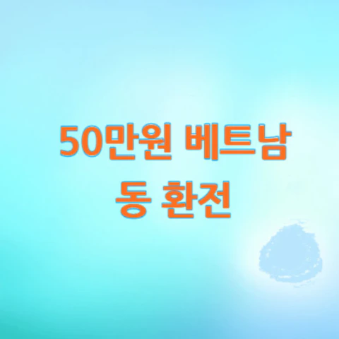 50만원-베트남-동-환전