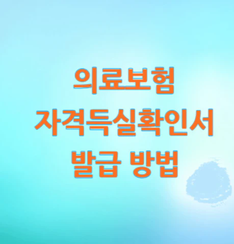 의료보험-자격득실확인서-발급
